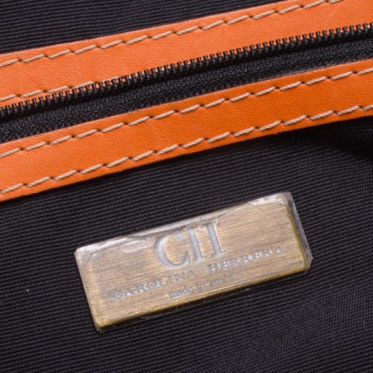 Pre Owned Carolina Herrera Monogram Multicolored Boston