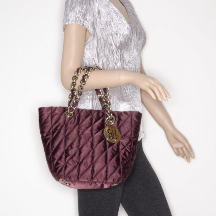 Pre Owned Carolina Herrera Quilted Tote