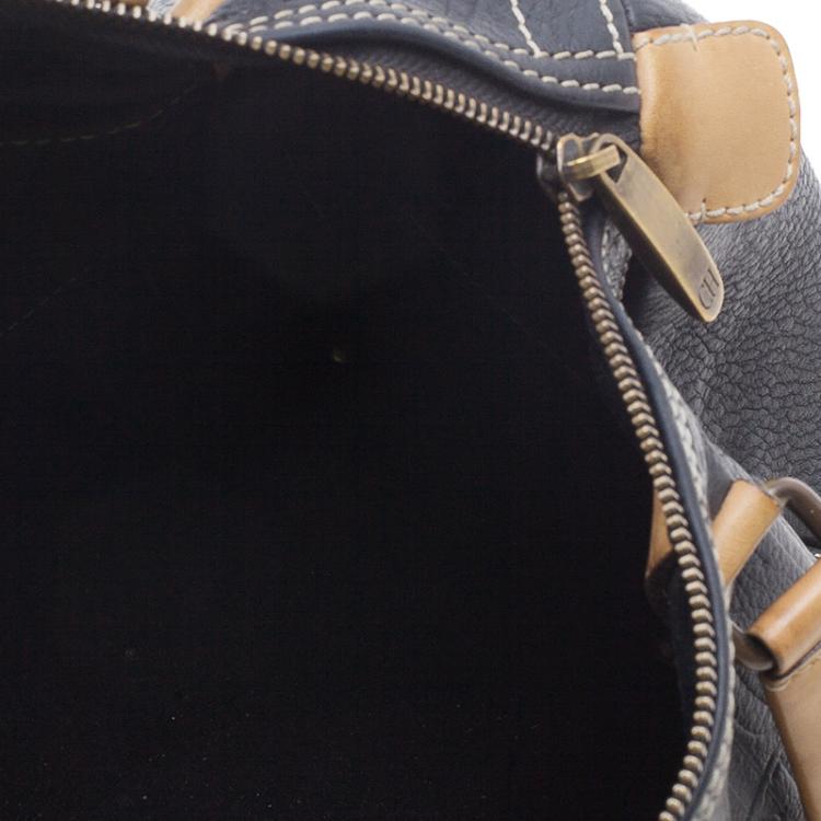 Pre Owned Carolina Herrera Black Leather Andy Boston Bag