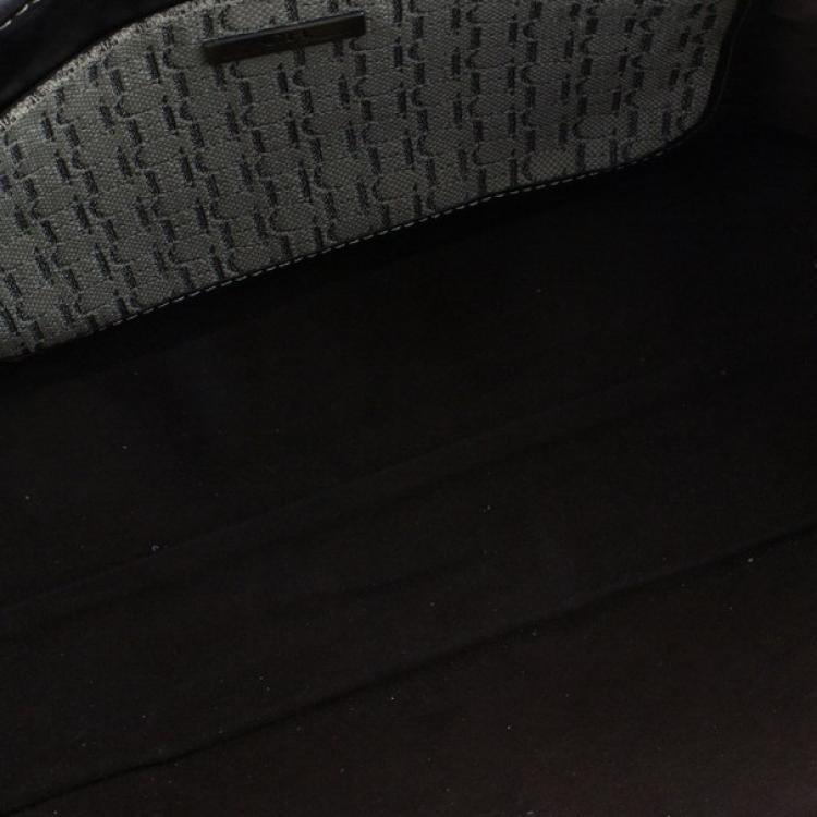 Pre Owned Carolina Herrera Monogram Canvas Shopper Tote