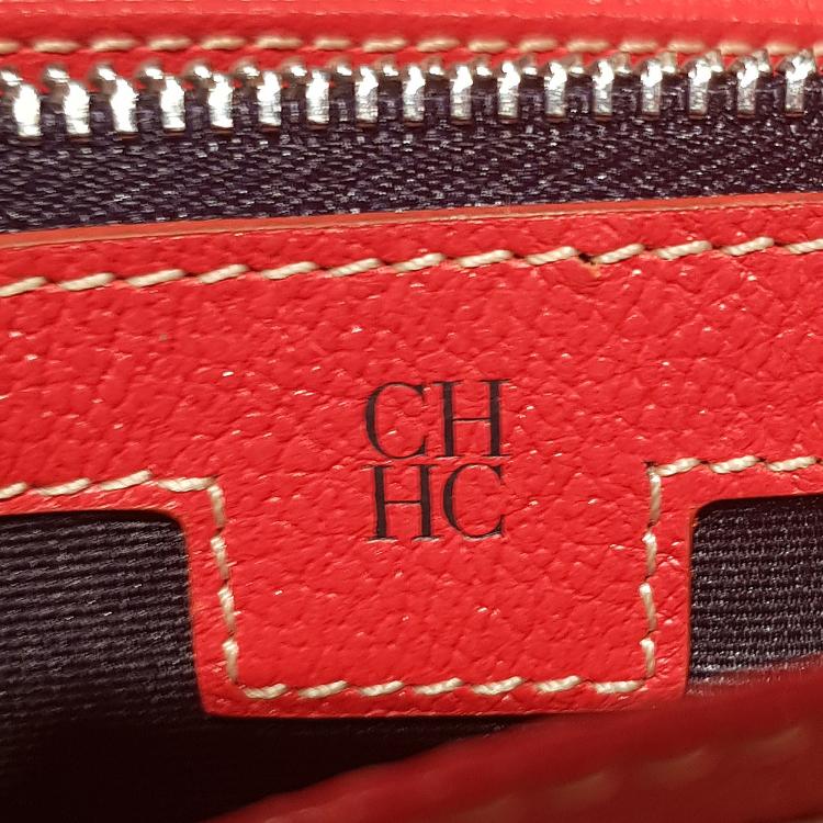 Pre Owned CH Carolina Herrera Multicolor Monogram Coated Canvas and Leather Wallet on Chain
