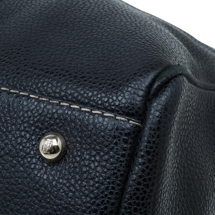 Pre Owned Carolina Herrera Black Leather Matteo Satchel