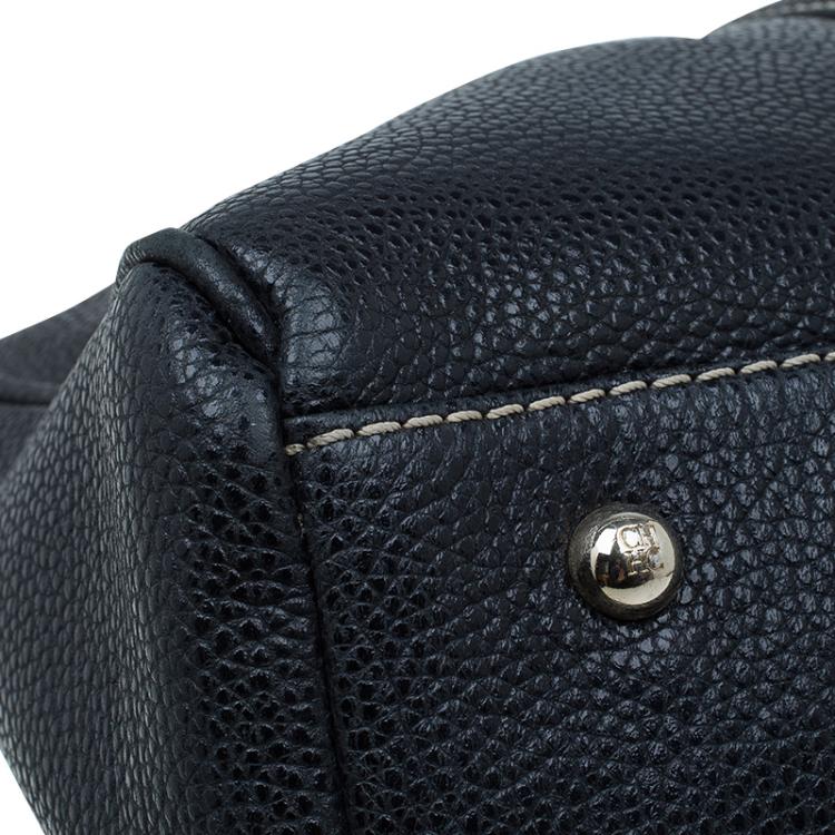 Pre Owned Carolina Herrera Black Leather Matteo Satchel