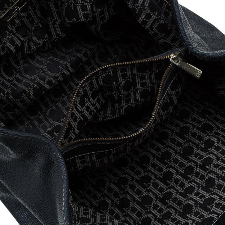 Pre Owned Carolina Herrera Black Leather Matteo Satchel