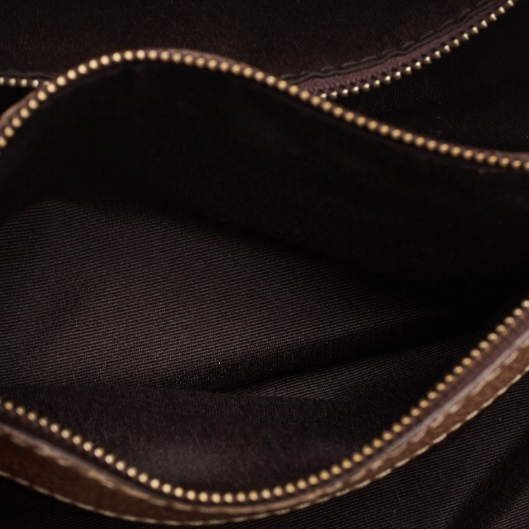 Pre Owned Carolina Herrera Beige Leather Double Zip Matteo Tote