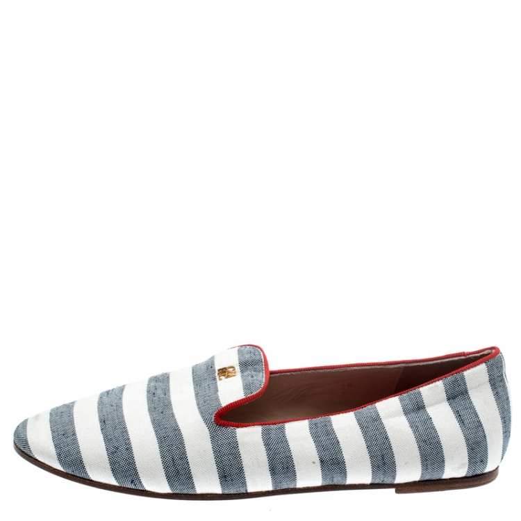 مملوكة مسبقًا Carolina Herrera Two Tone Fabric Ballet Flats Size 36