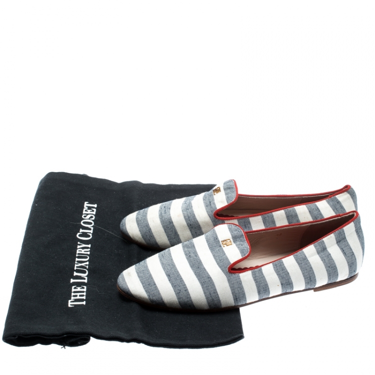 مملوكة مسبقًا Carolina Herrera Two Tone Fabric Ballet Flats Size 36