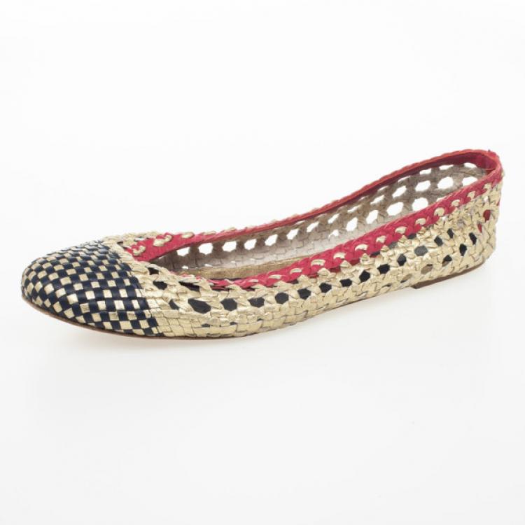 woven ballet flats