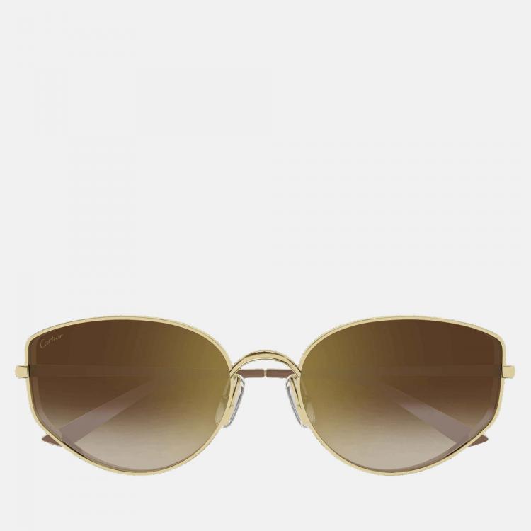 Cartier Gold CT0300S-002 Cat Eye Sunglasses Cartier | The Luxury Closet