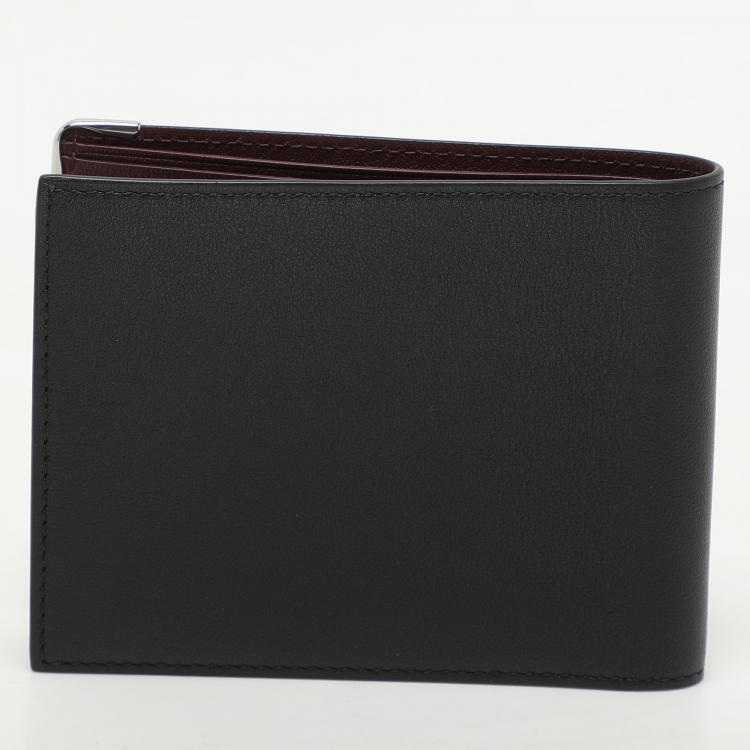 Pre Owned Cartier Black Leather Must de Cartier Bifold Wallet