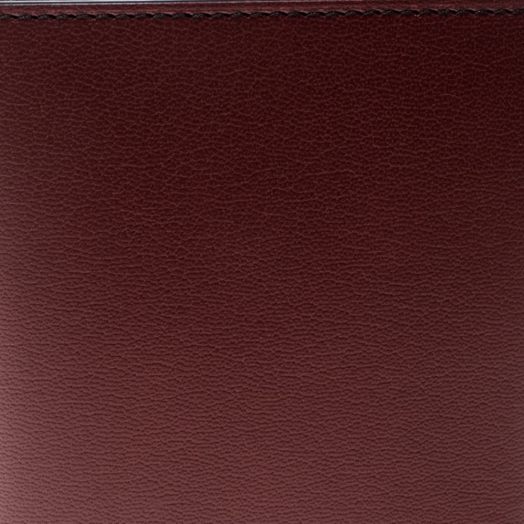 Pre Owned Cartier Red Leather Passport Holder 