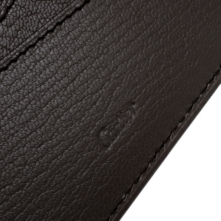 Pre Owned Cartier Red Leather Passport Holder 