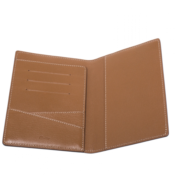 مملوكة مسبقًا Cartier Black Leather Passport Holder