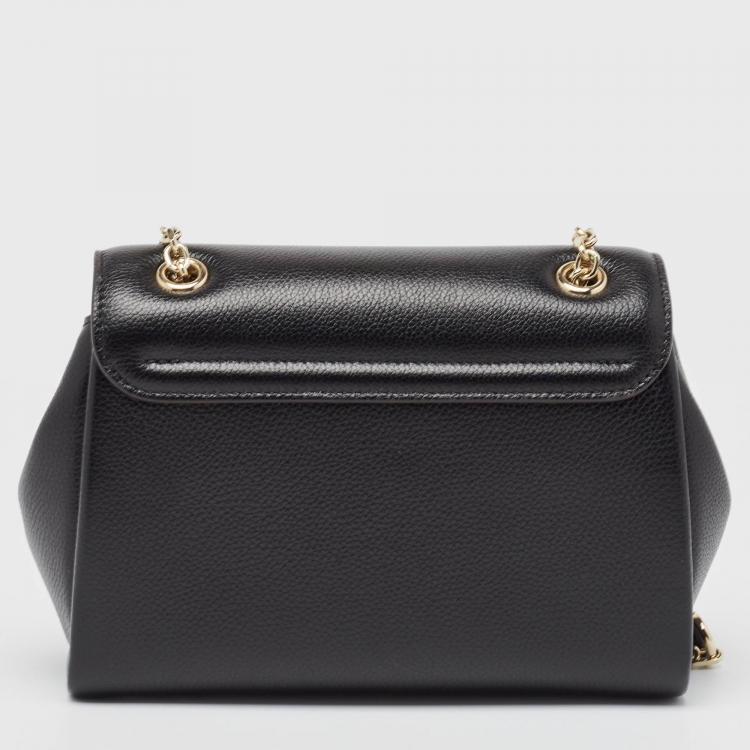 Pre Owned Cartier Black Leather Mini Panthere Chain Bag