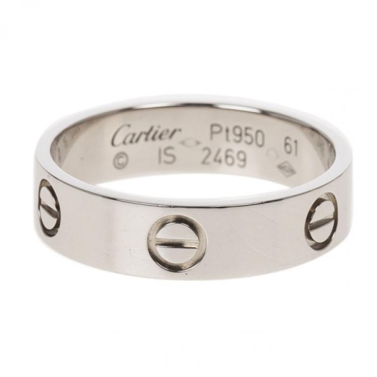 Cartier Love Platinum Ring Size 61 