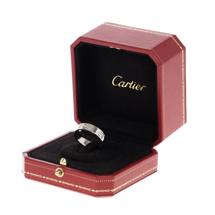 Pre Owned Cartier Love Platinum Ring Size 61
