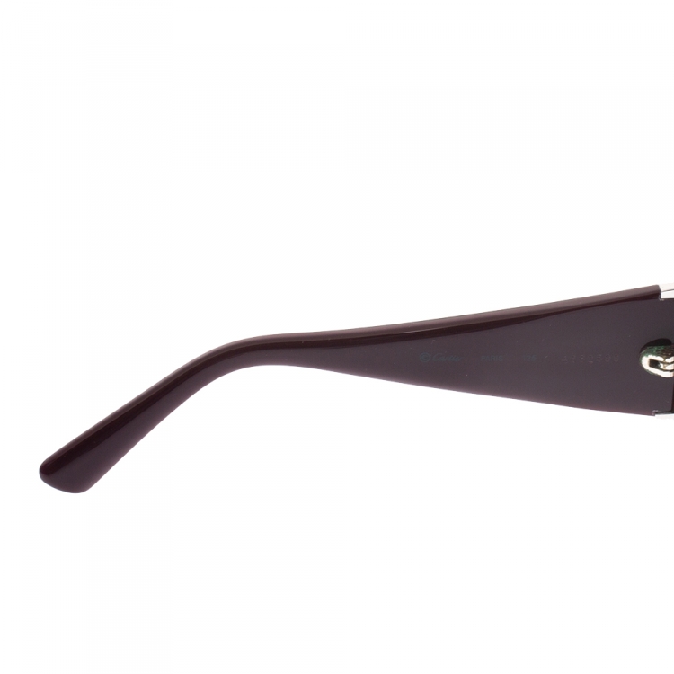Pre Owned Cartier Purple/Black Gradient Oversized Sunglasses