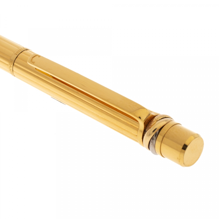 Pre Owned Cartier Must de Cartier Trinity Textured Gold Plated ST150152 Ballpoint Pen