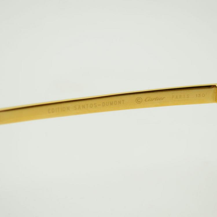 Pre Owned Cartier Santos Dumont Rimmed Aviators