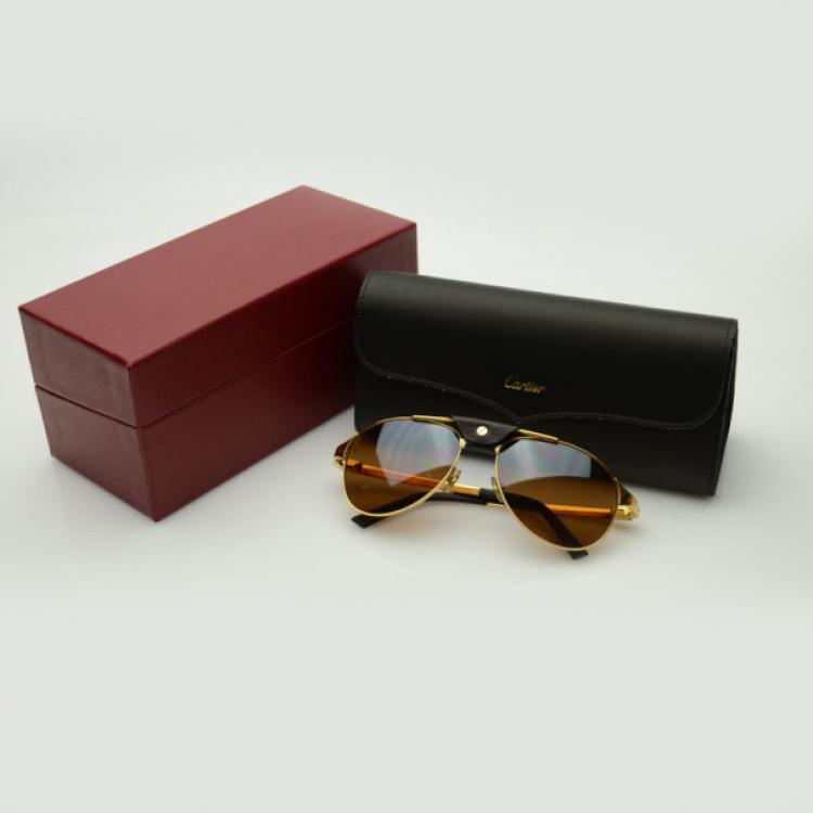 Pre Owned Cartier Santos Dumont Rimmed Aviators