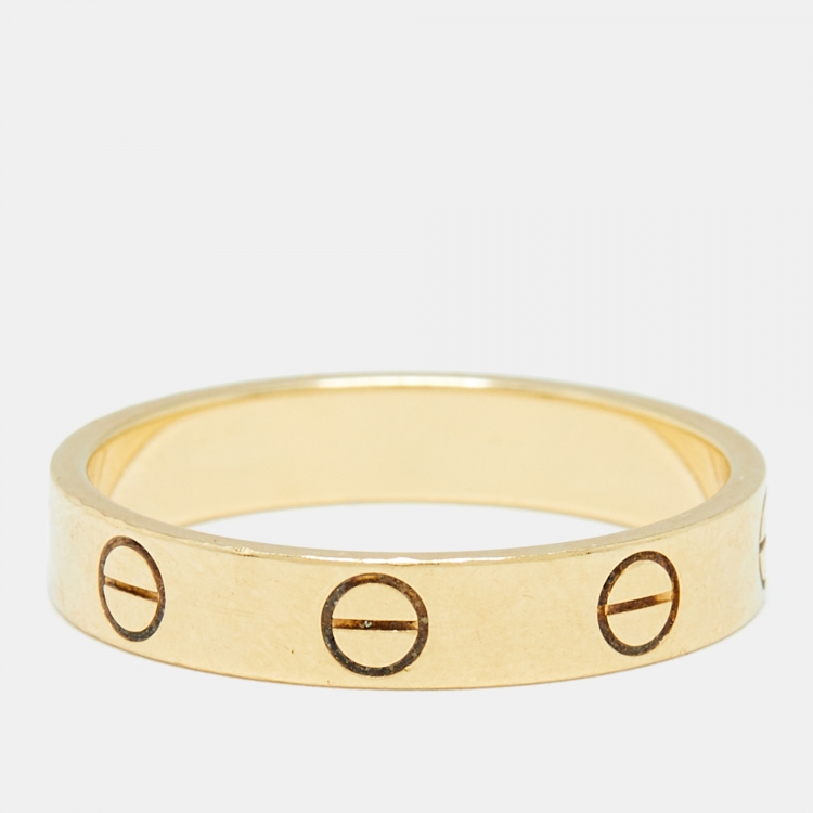 Pre Owned Cartier Love 18k Yellow Gold Wedding Band Ring Size 54