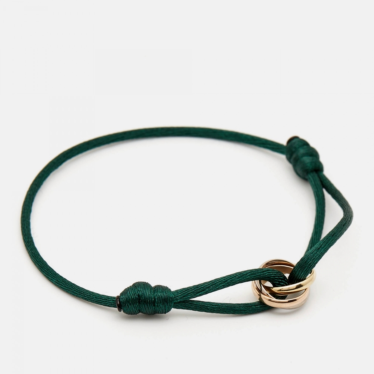 Pre Owned Cartier Trinity 18k Three Tone Gold Cord Bracelet