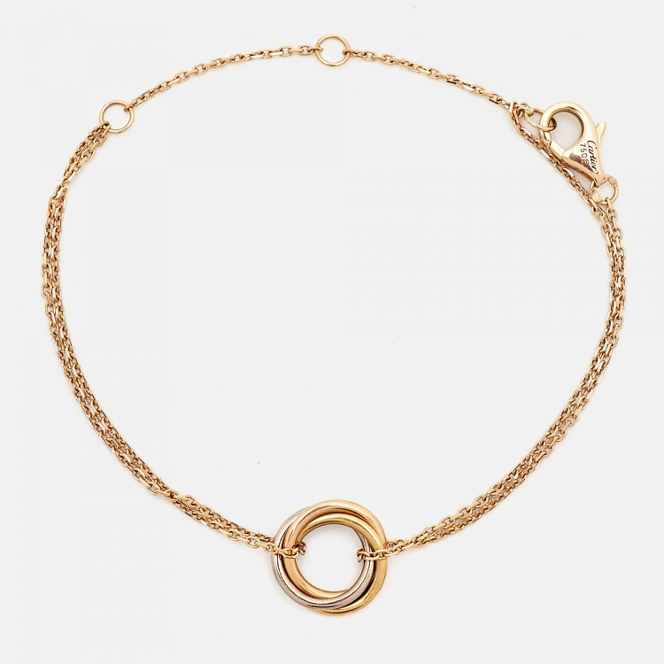 مملوكة مسبقًا Cartier Trinity 18k Three Tone Gold Bracelet