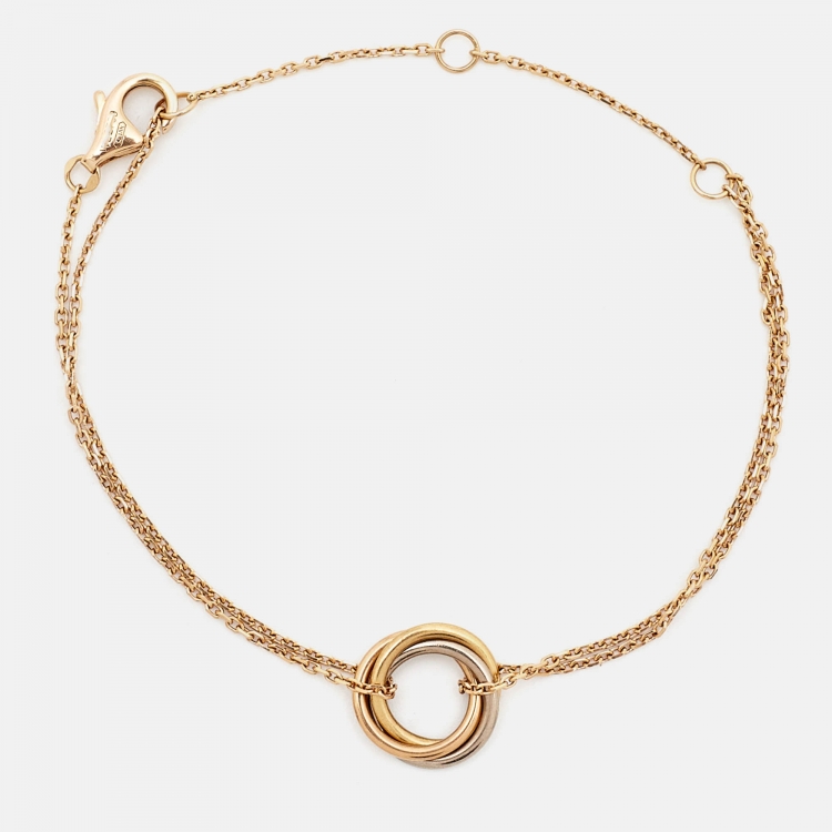 مملوكة مسبقًا Cartier Trinity 18k Three Tone Gold Bracelet