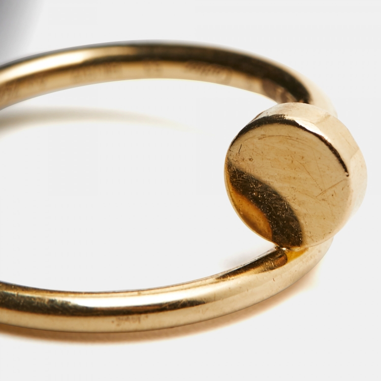 Pre Owned Cartier Juste Un Clou 18k Yellow Gold Small Model Ring Size 53