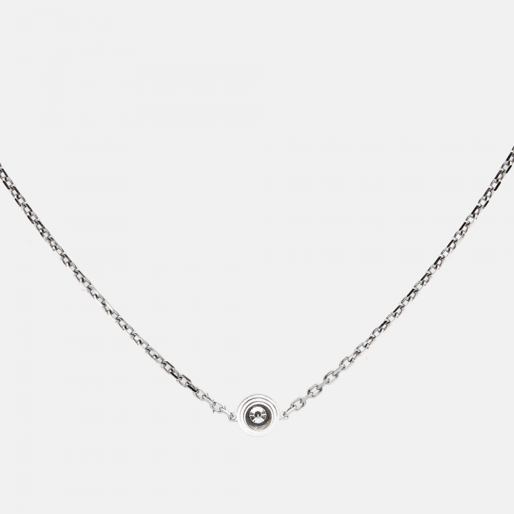 Pre Owned Cartier D'Amour Diamond 18K White Gold XS Model Bracelet