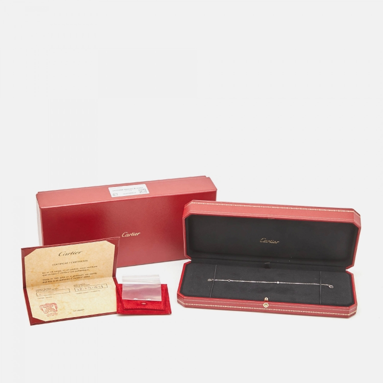 Pre Owned Cartier D'Amour Diamond 18K White Gold XS Model Bracelet