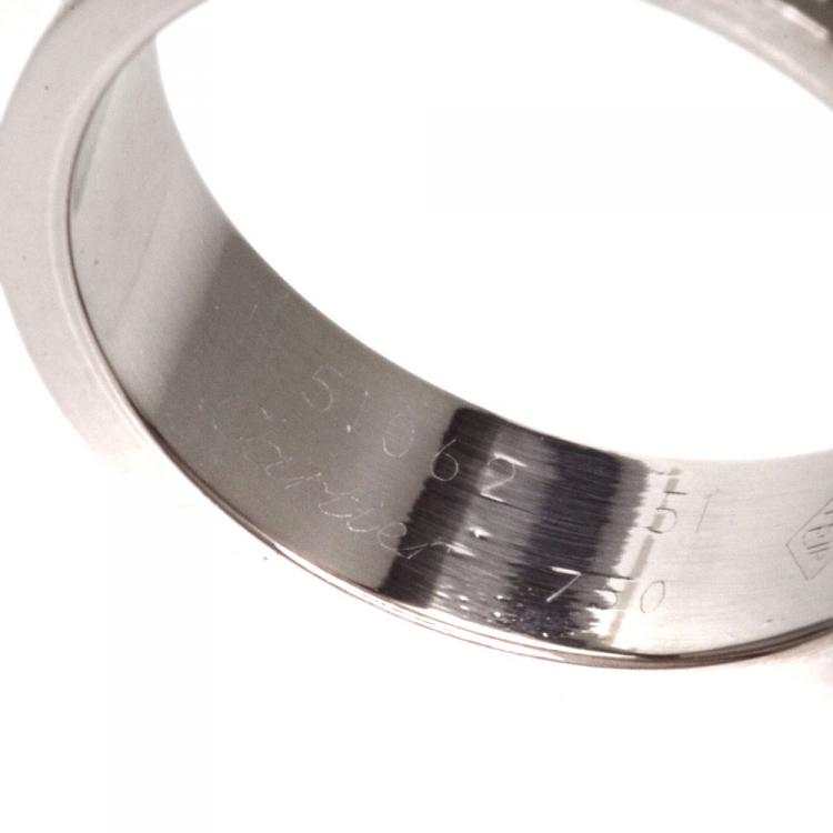 Pre Owned Cartier Love White Gold Ring Size 50