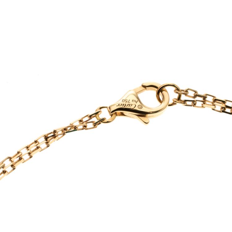 Pre Owned Cartier Love Diamond 18k Yellow Gold Chain Bracelet