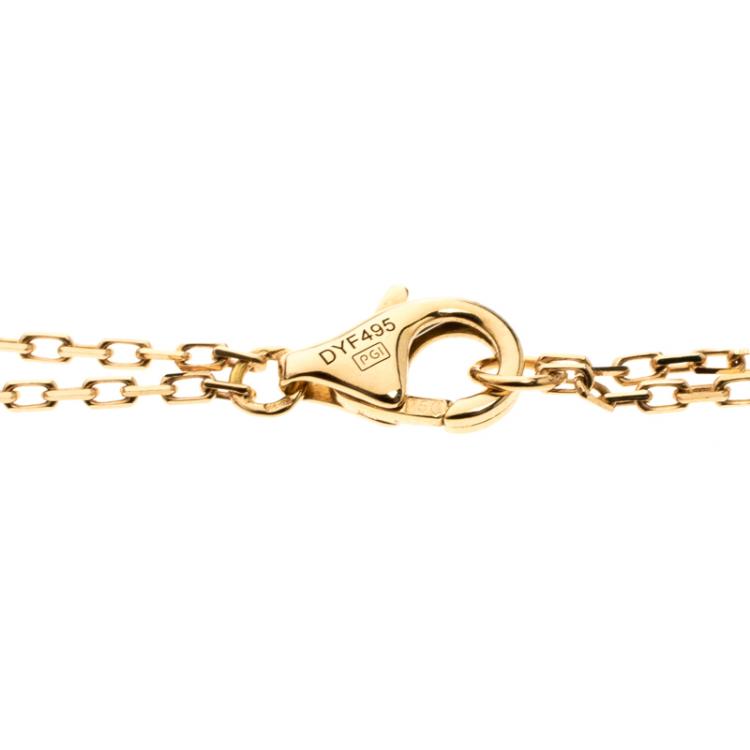 Pre Owned Cartier Love Diamond 18k Yellow Gold Chain Bracelet