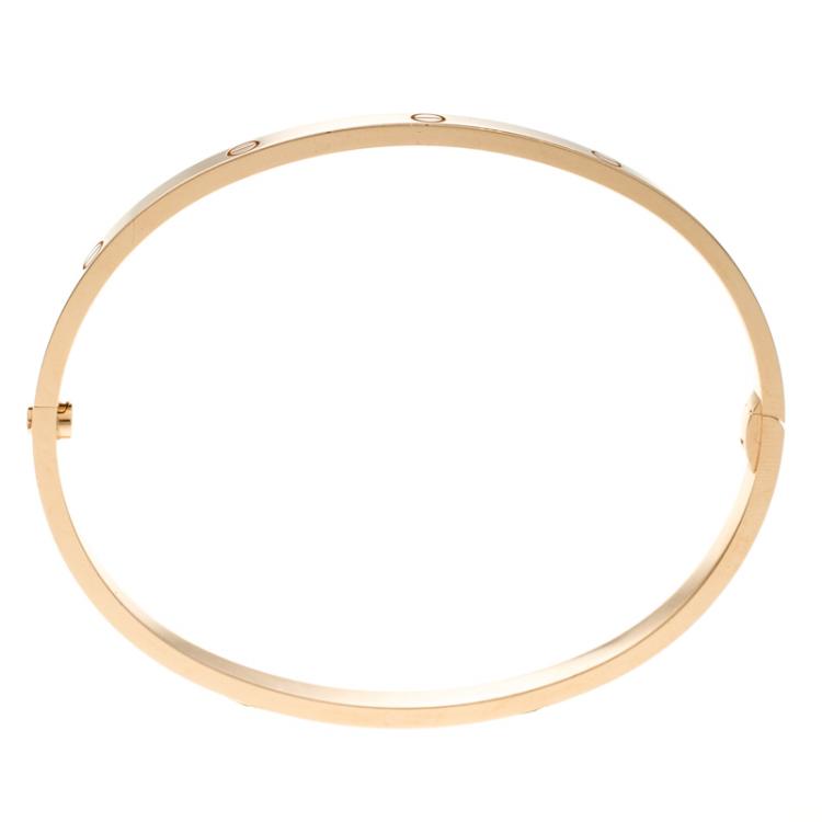 Pre Owned Cartier Love 18k Rose Gold Bracelet SM 