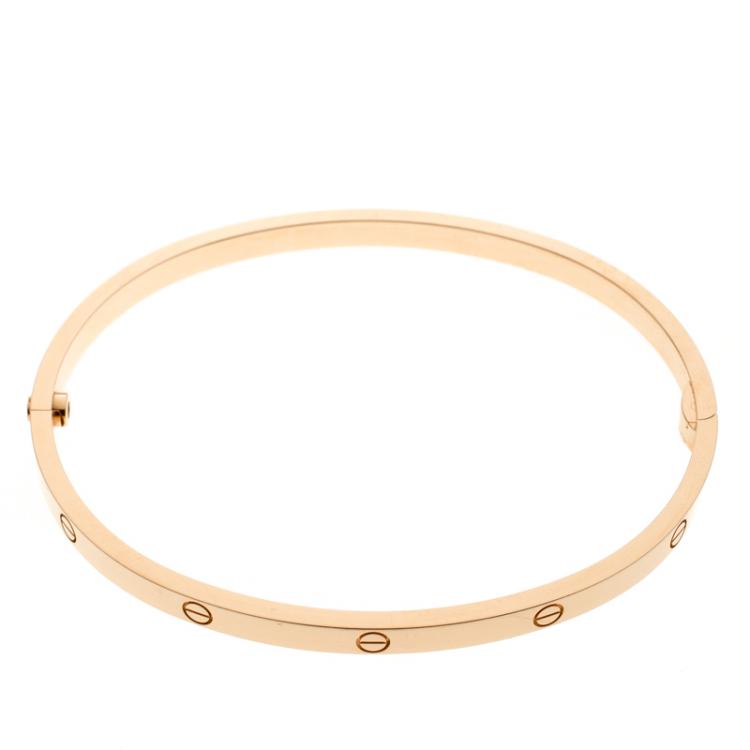 Pre Owned Cartier Love 18k Rose Gold Bracelet SM 