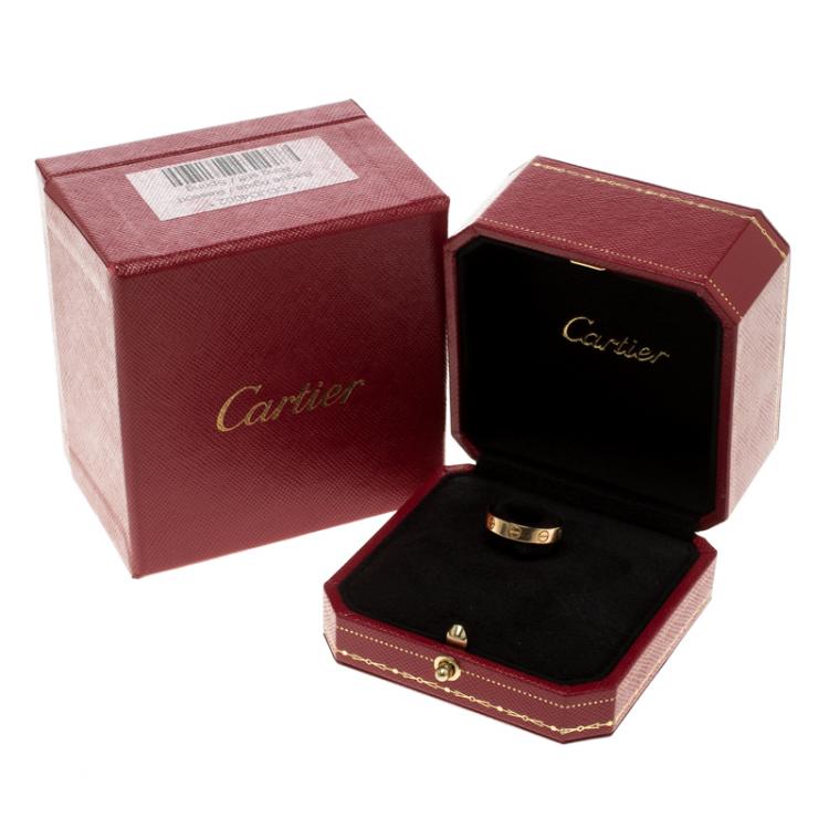 Pre Owned Cartier Love 18K Yellow Gold Wedding Band Ring Size 49