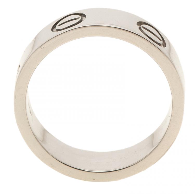 Pre Owned Cartier Love Platinum Band Ring Size 48