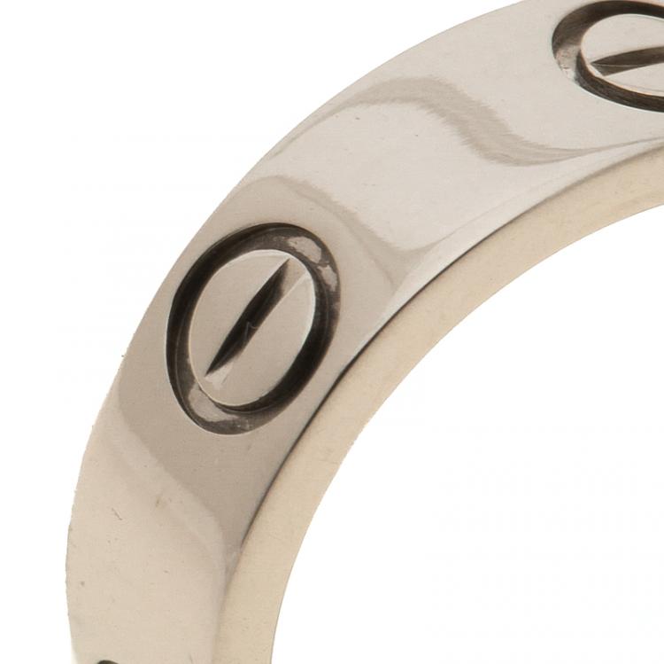 Pre Owned Cartier Love Platinum Band Ring Size 48