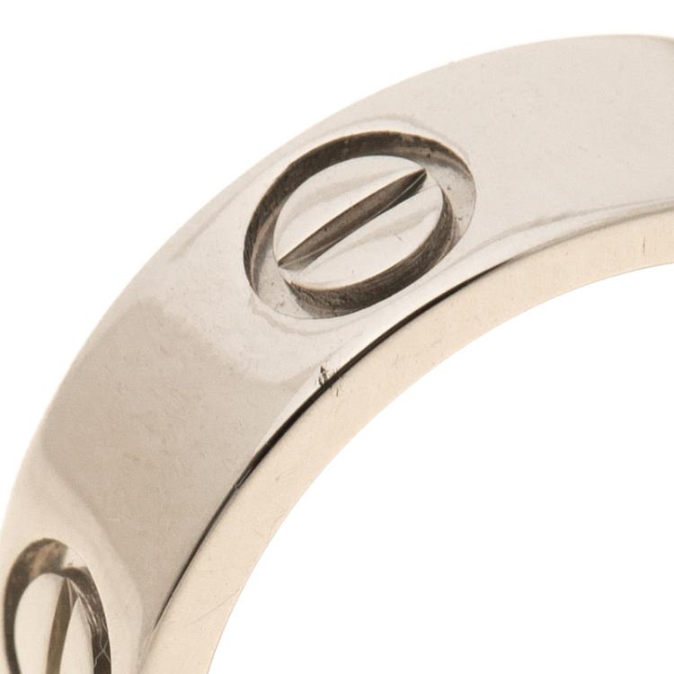 Pre Owned Cartier Love Platinum Band Ring Size 47