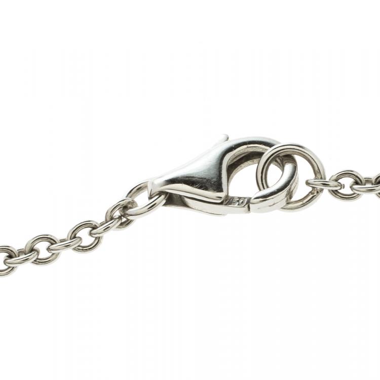 Pre Owned Cartier Love Interlocking 18k White Gold Bracelet 16cm