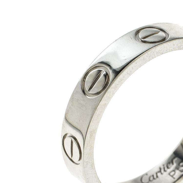 Pre Owned Cartier Love Platinum Wedding Band Size 46