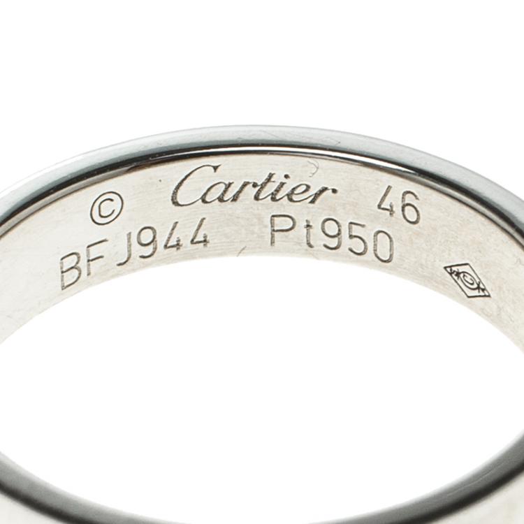 Pre Owned Cartier Love Platinum Wedding Band Size 46