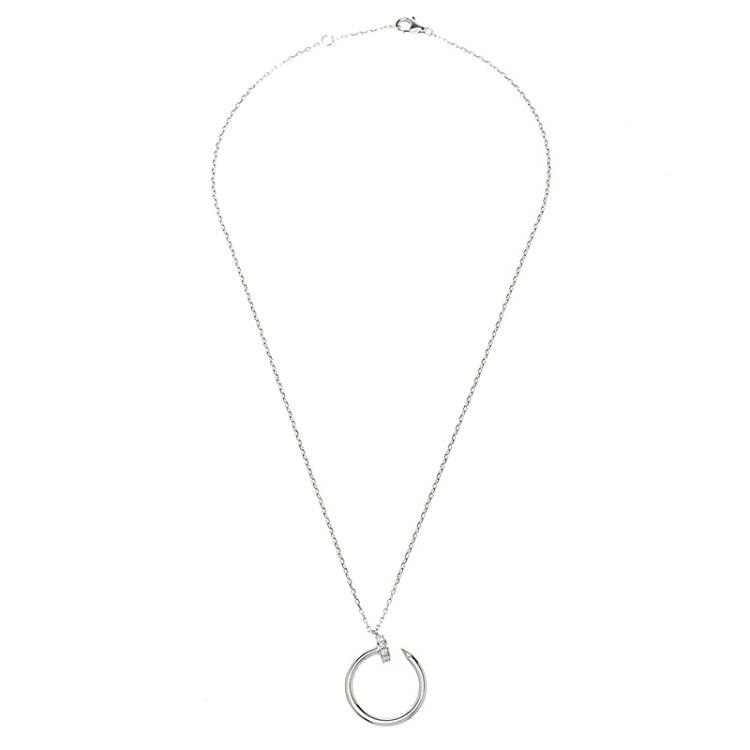 Pre Owned Cartier Juste Un Clou White Gold and Diamond Necklace