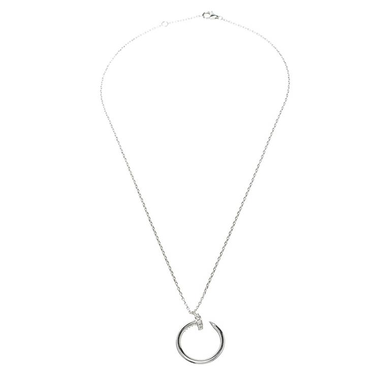 Pre Owned Cartier Juste Un Clou White Gold and Diamond Necklace