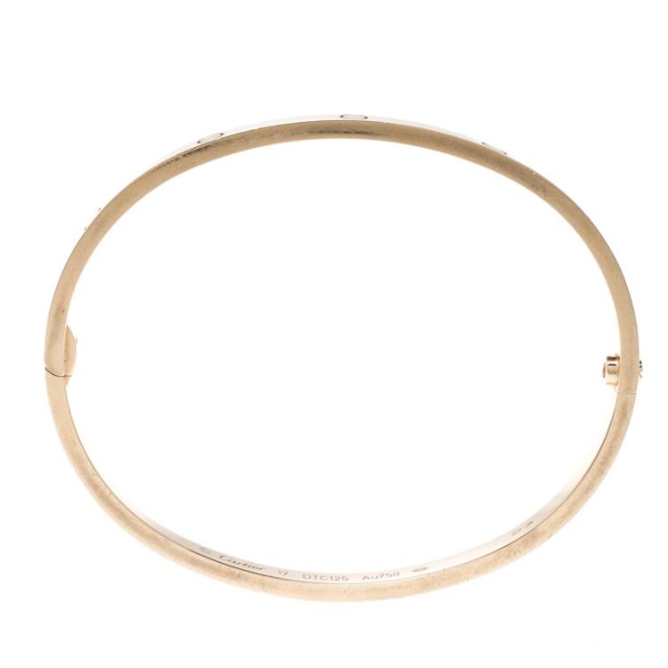 Pre Owned Cartier Love 18k Rose Gold Bracelet SM 