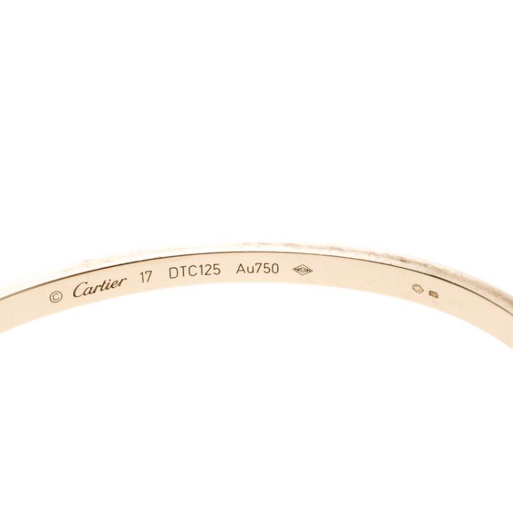 Pre Owned Cartier Love 18k Rose Gold Bracelet SM 