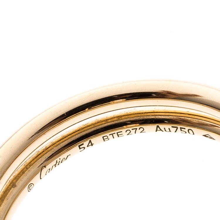 Pre Owned Cartier Juste Un Clou Diamond 18k Rose Gold Ring Size 54