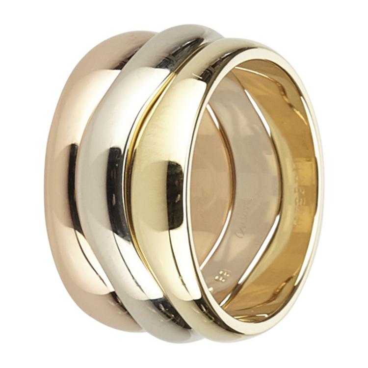 Cartier Love Me 18K 3-Tone Ring Size 55 