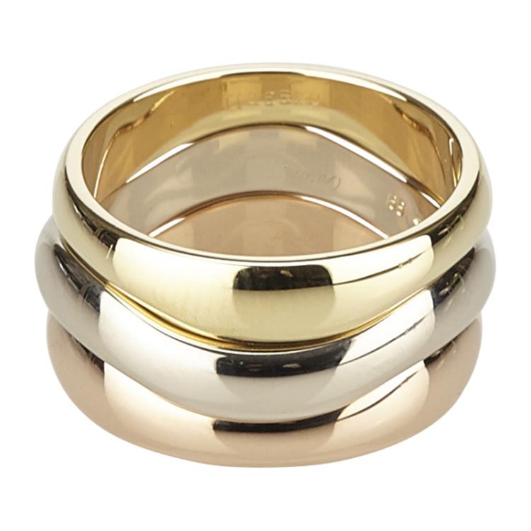 cartier 3 tone ring